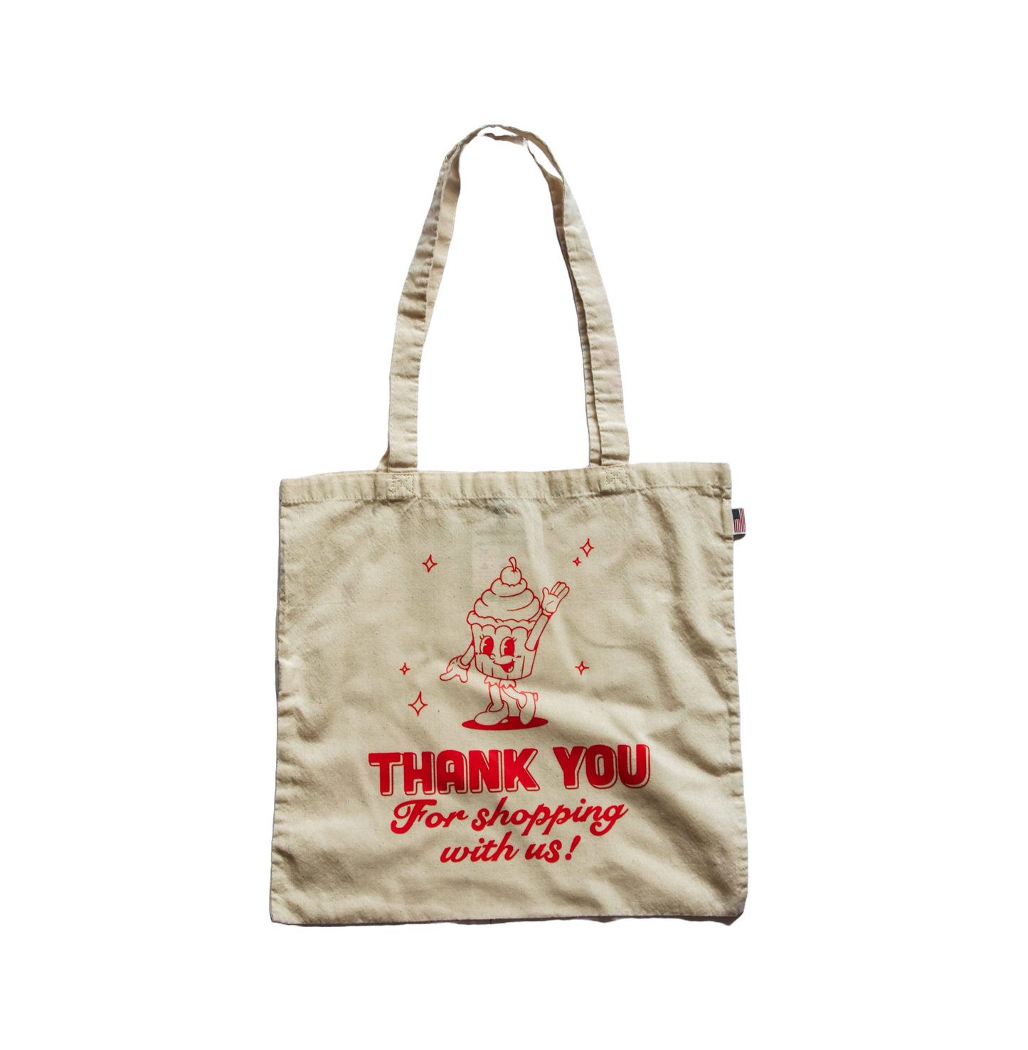 "Thank you for shopping!" Upcycled Tote bag (Small)