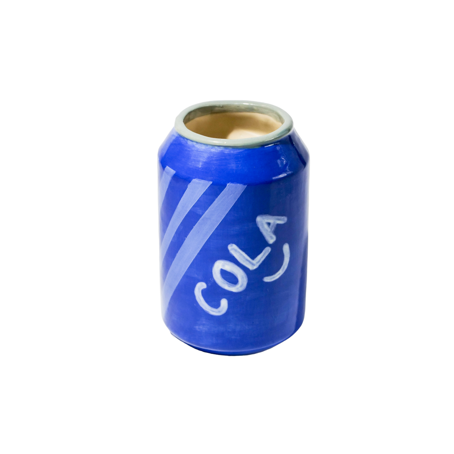 Soda can vase (blue)