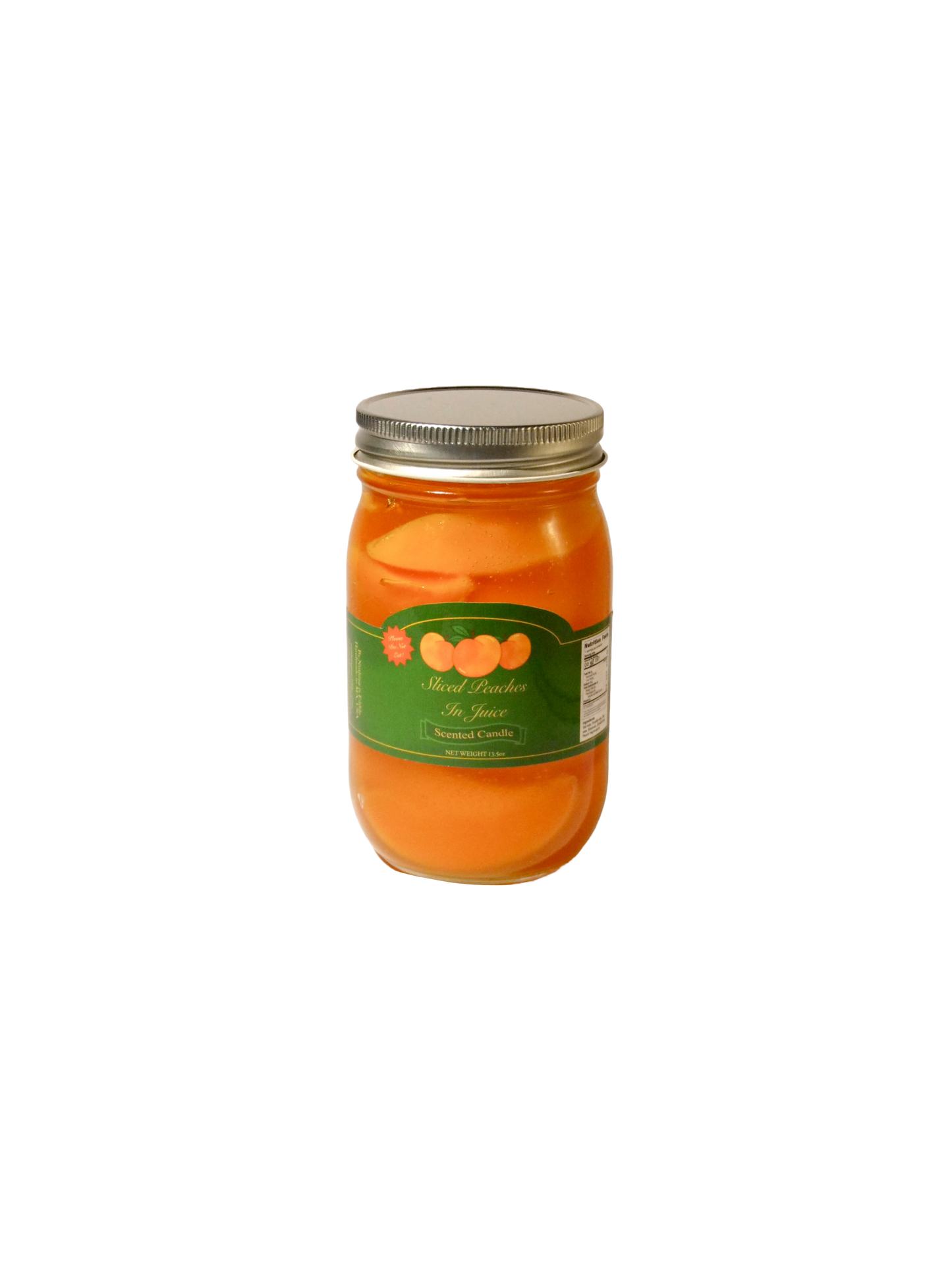 Sliced peaches candle