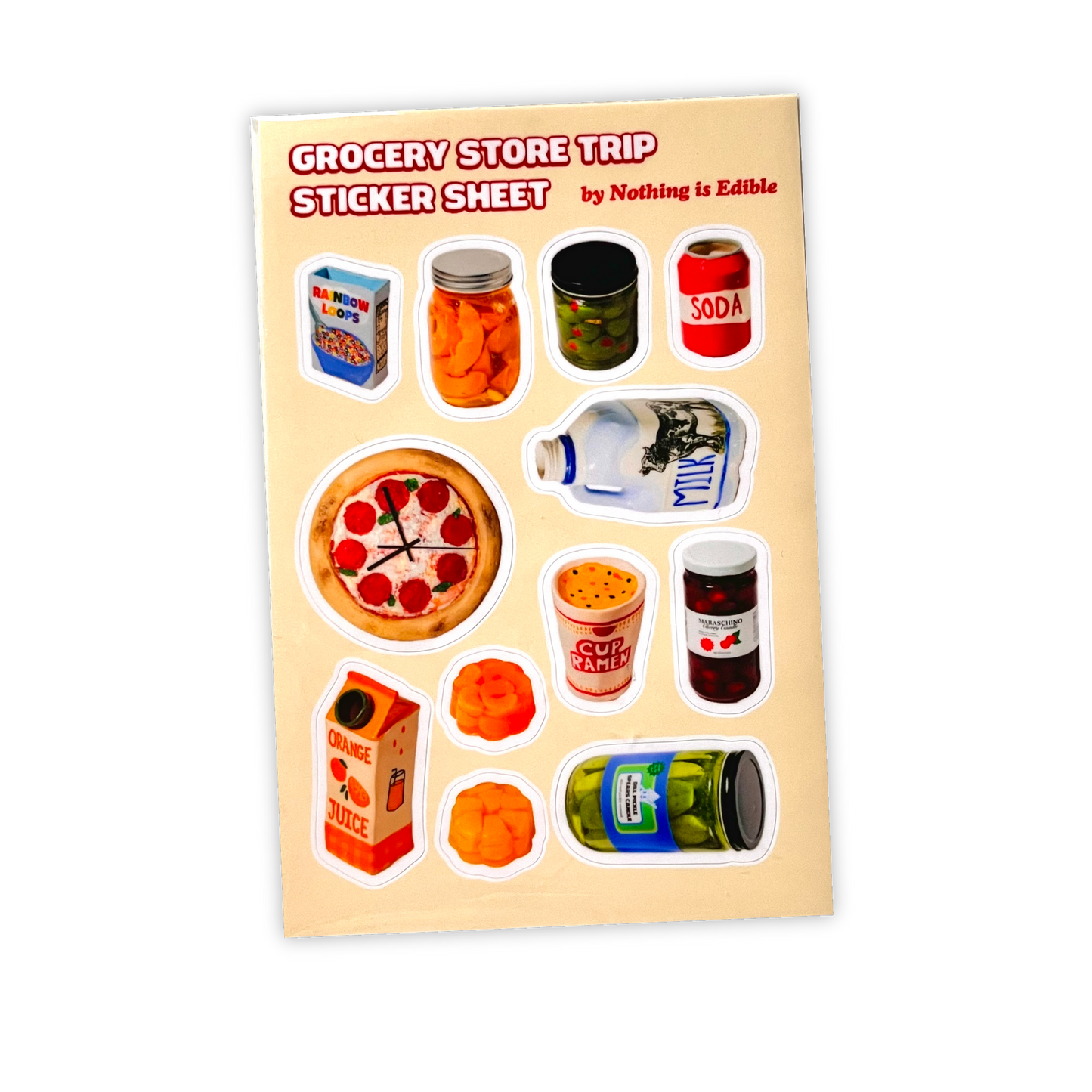 Grocery trip sticker sheet