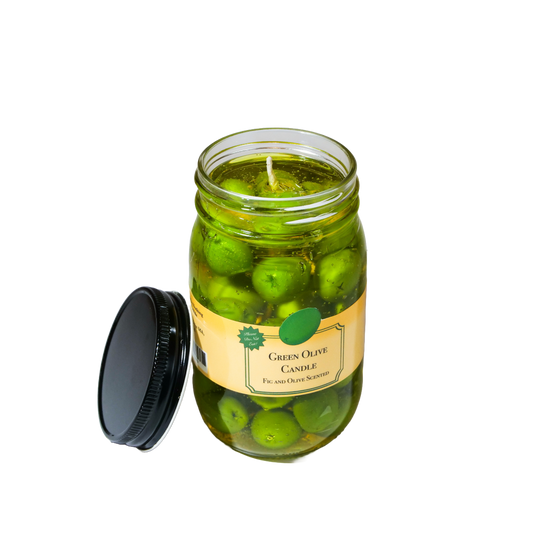 Green olive candle