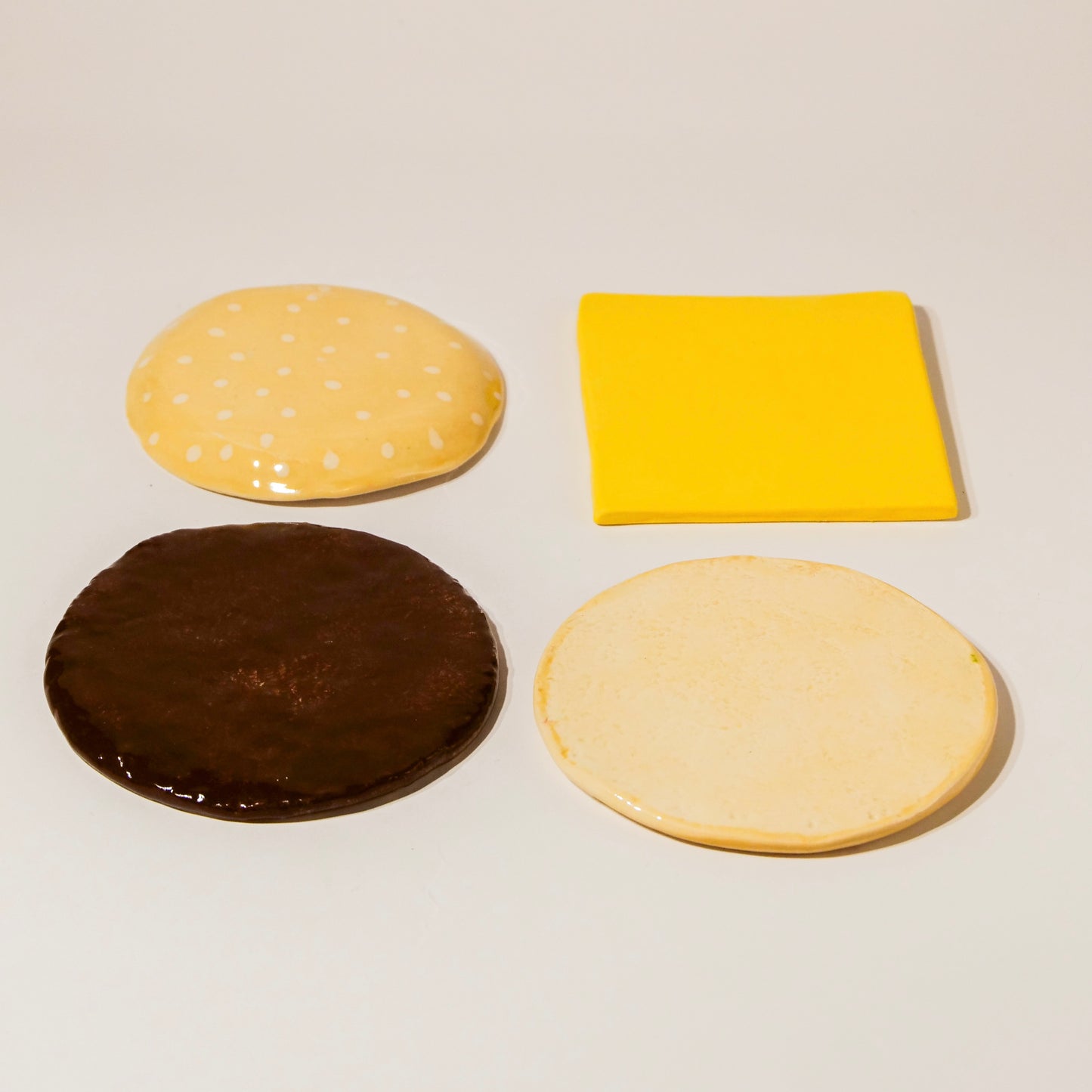 Burger coaster set 2 (imperfect)