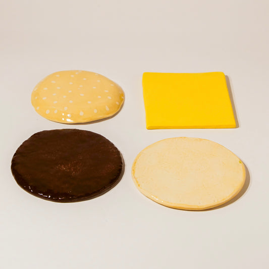 Burger coaster set 2 (imperfect)