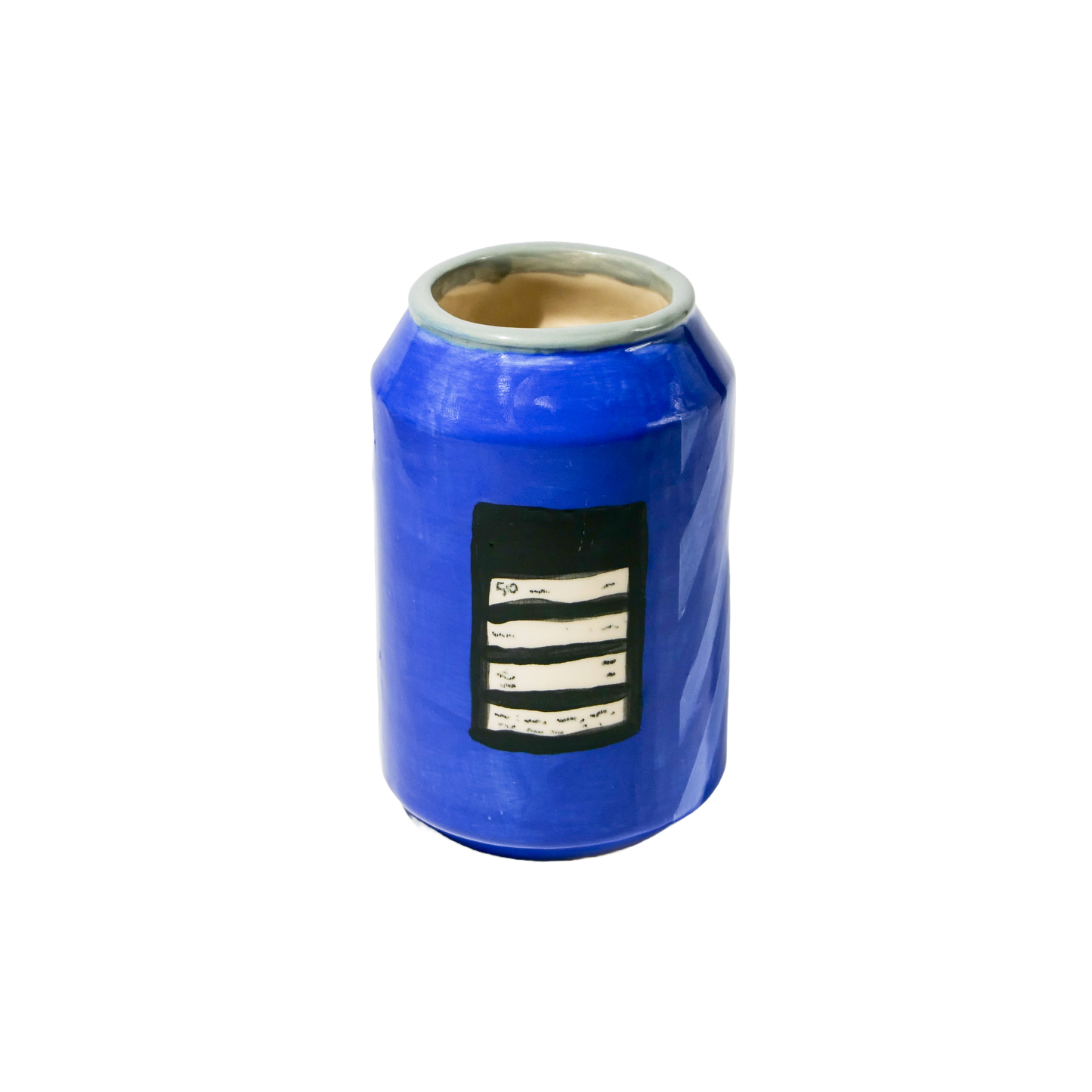 Soda can vase (blue)
