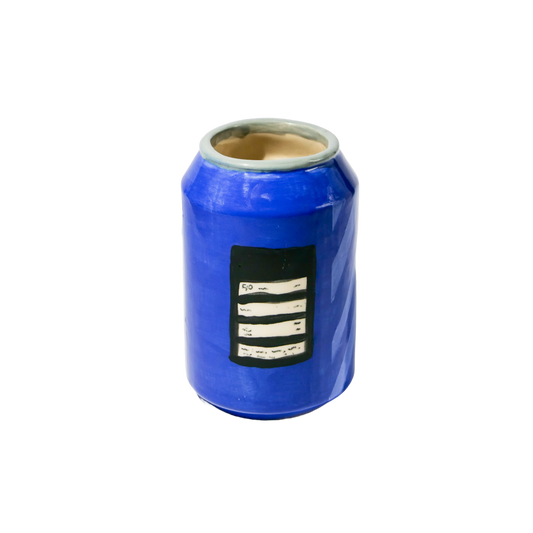 Soda can vase (blue)