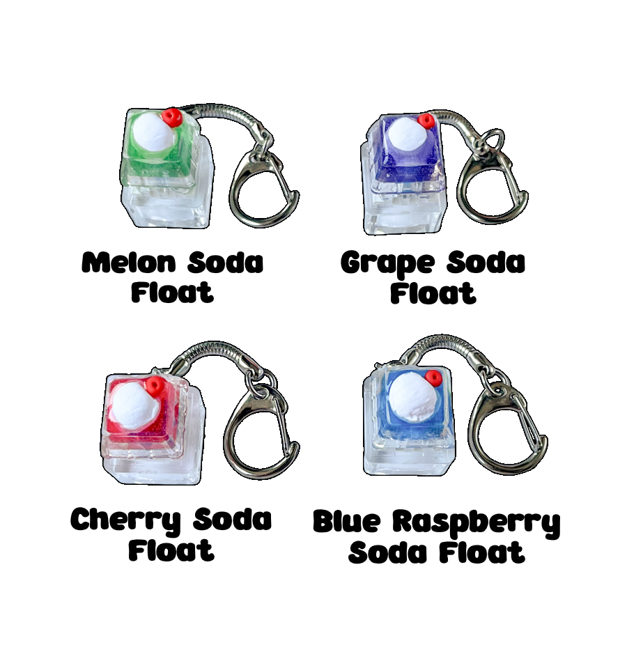 Mystery soda float fidget keychain
