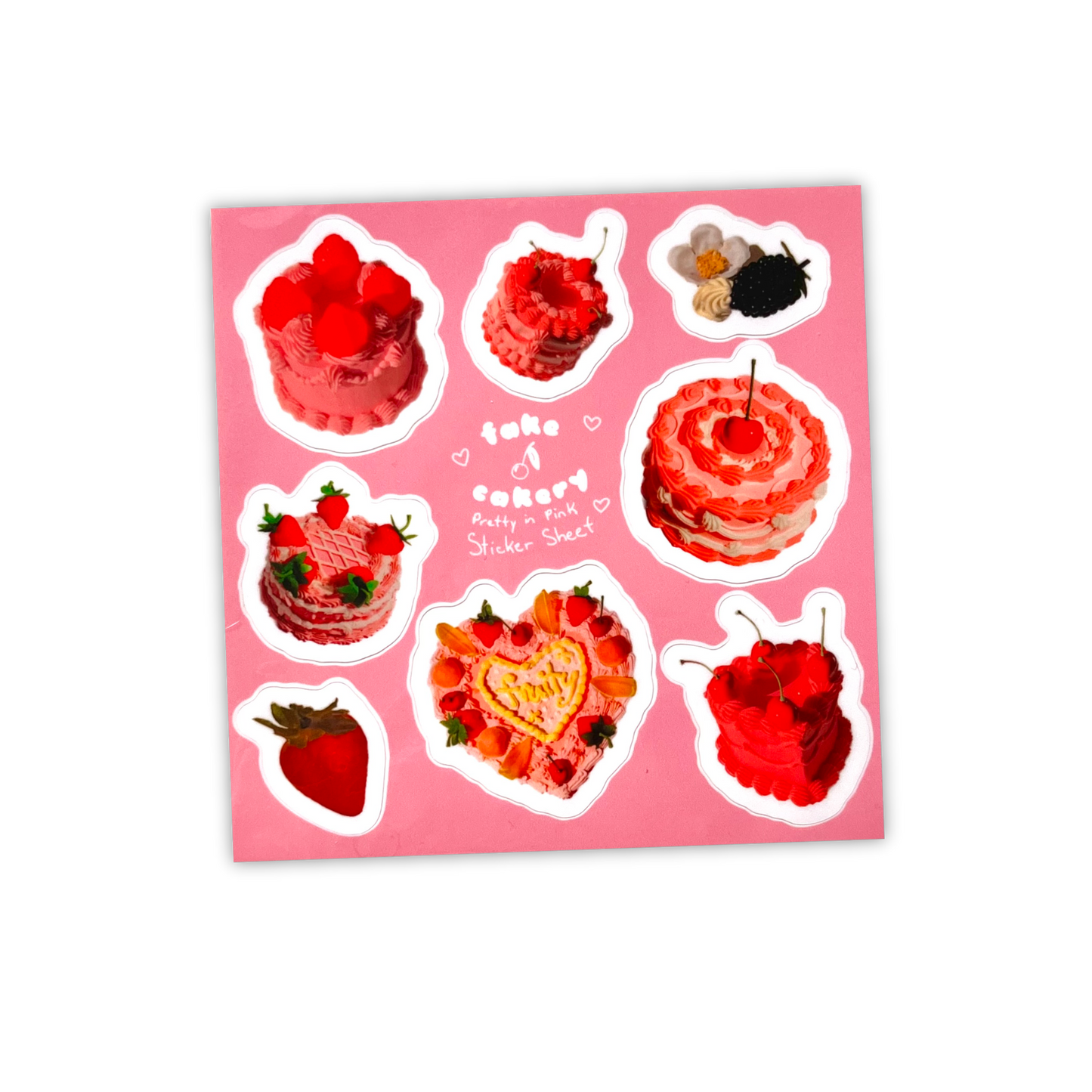 Pretty in pink sticker sheet