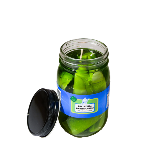 Pretty pickle candle