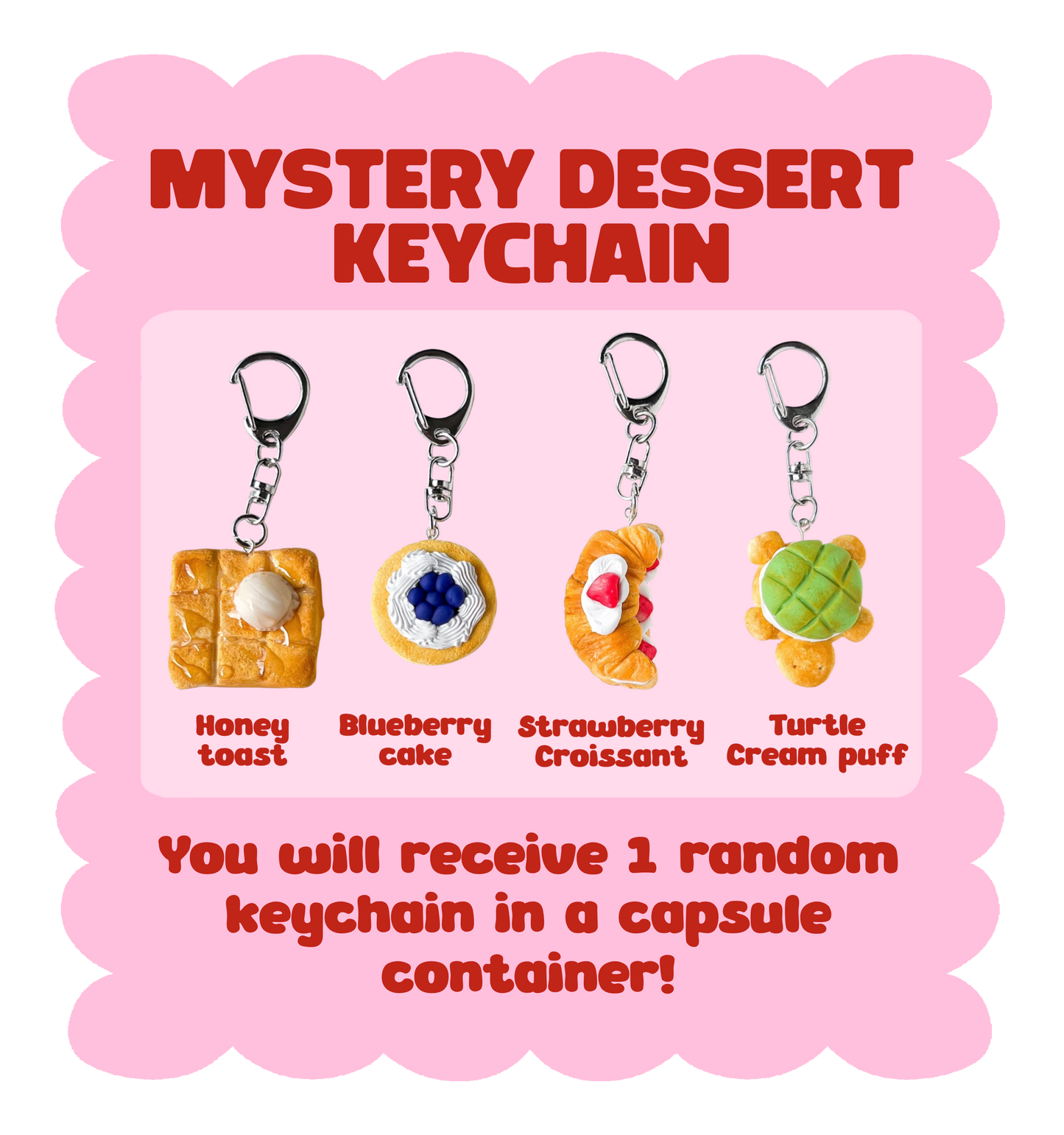 Mystery dessert keychain