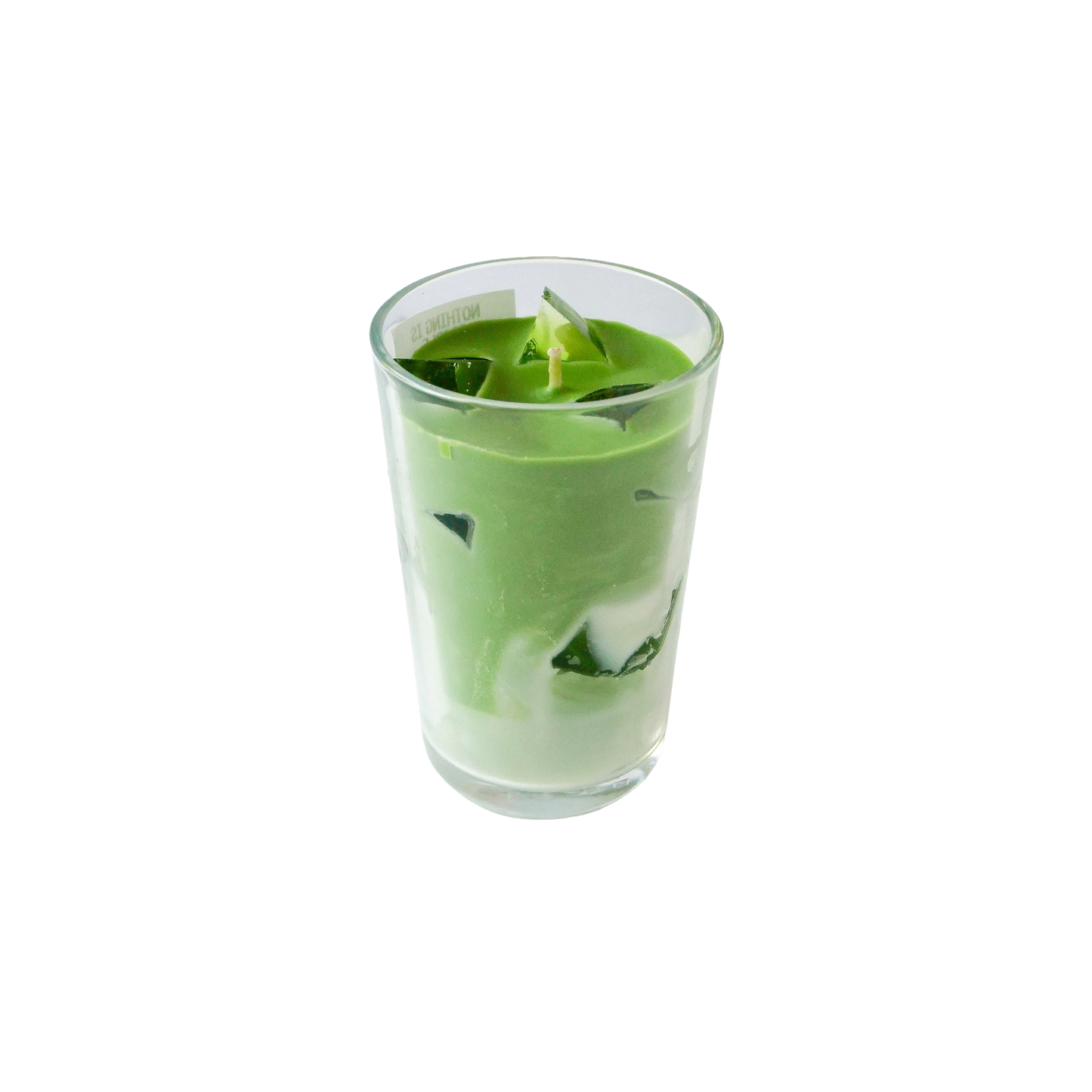 Iced matcha latte candle