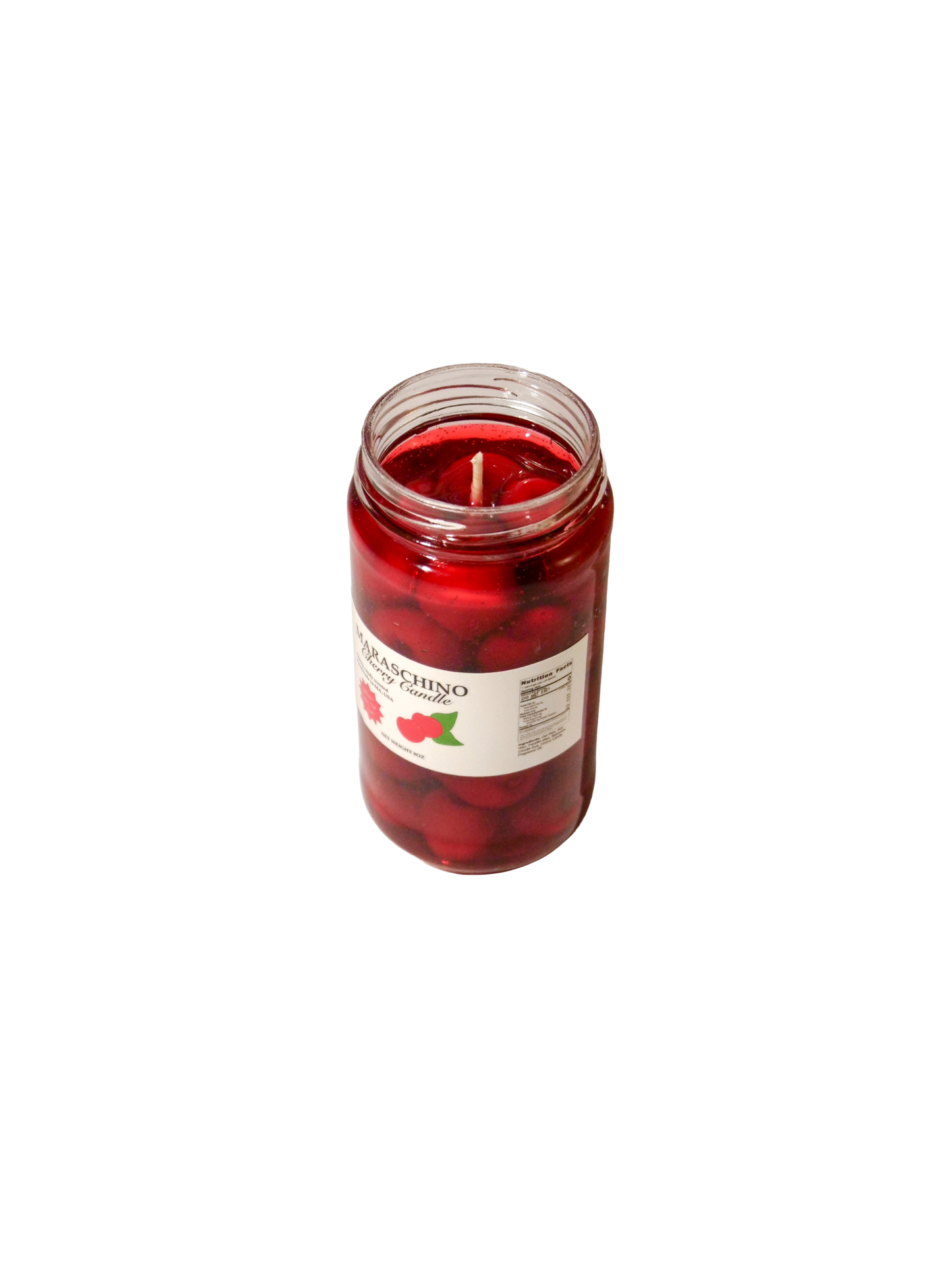 Maraschino cherry candle