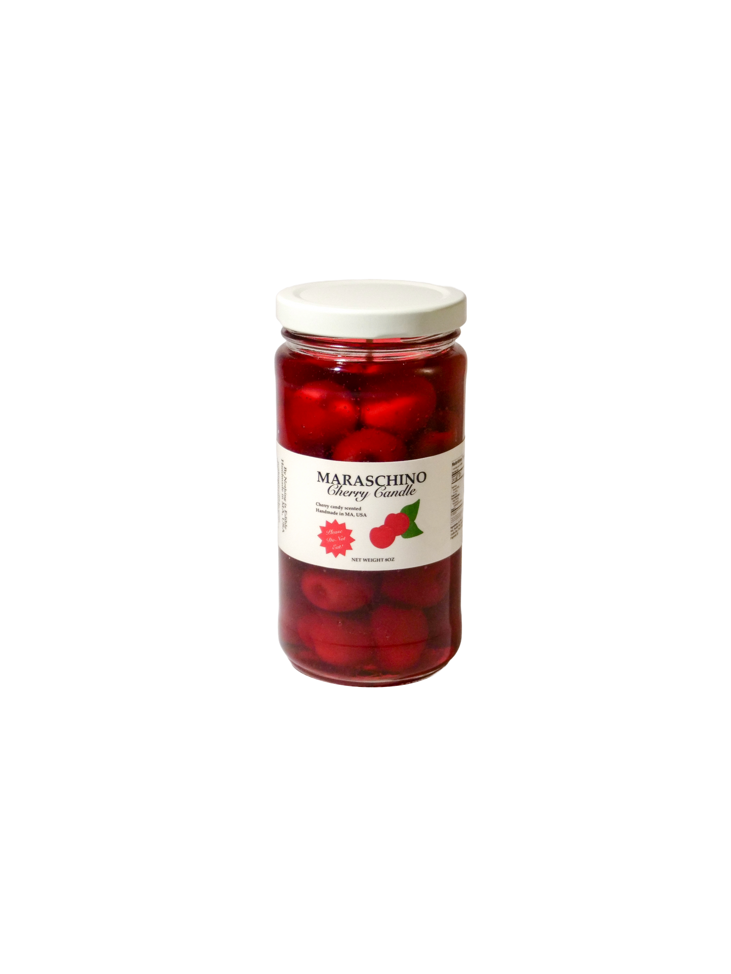 Maraschino cherry candle