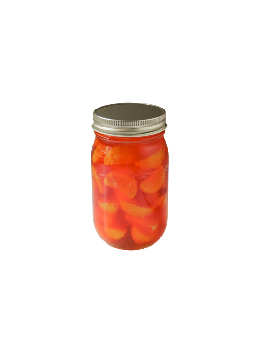 Mandarin oranges in syrup candle